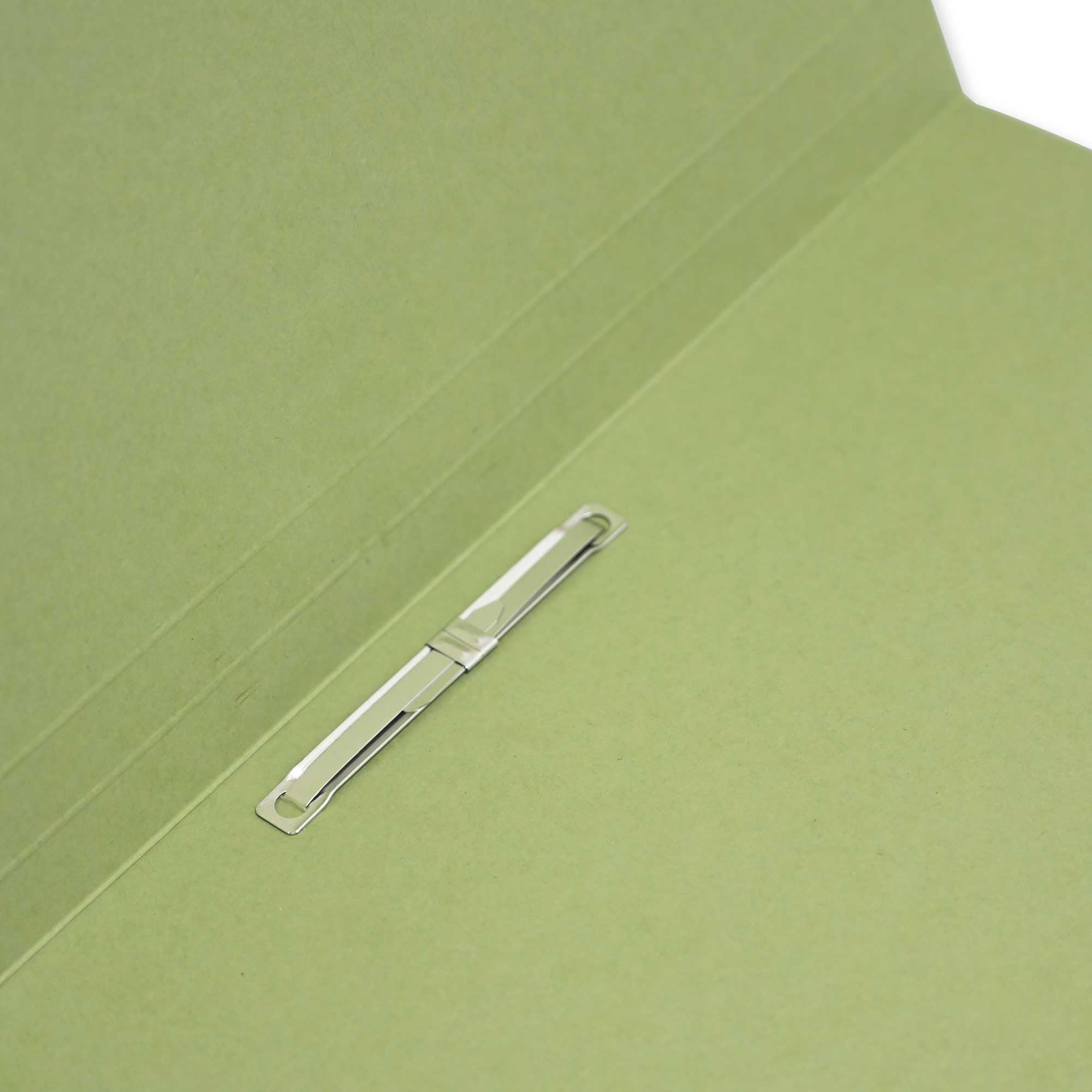 FIS Square Cut Folders With 8 cm Fastener Green Color, Pack of 50
